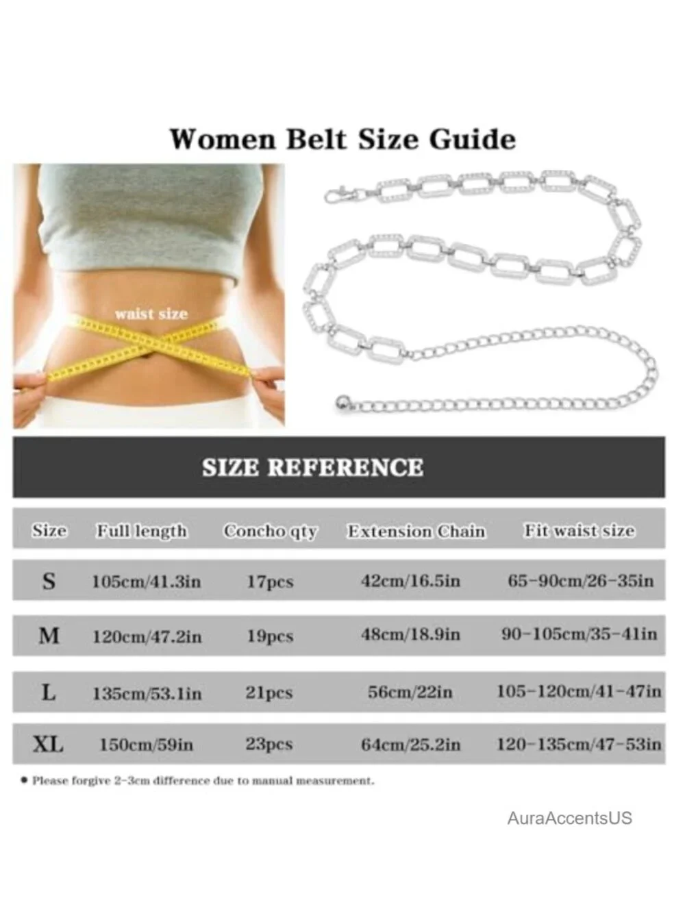 Metal Waist Chain Rhinestone Chain Belt Crystal Belt for Dress